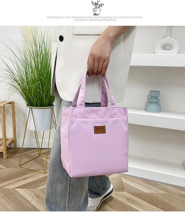 Large Capacity Insulated Lunch Bag With Sturdy Top Handle - Smarsty