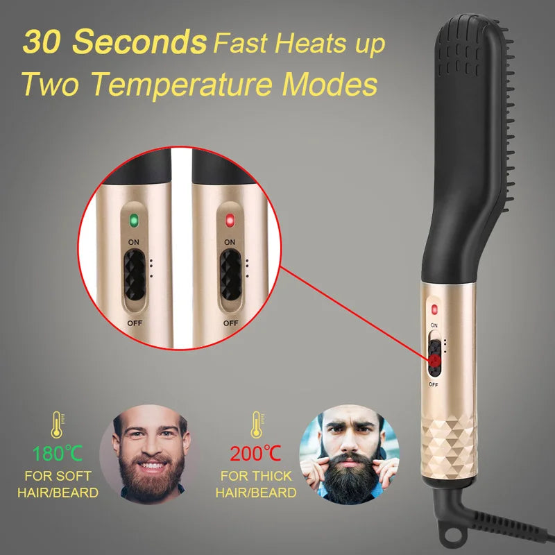 Electric Hot Comb Straightener for Quick Beard Care - Smarsty