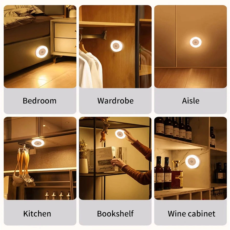 Rechargeable LED Night Light with Dimmable Touch Switch - Smarsty