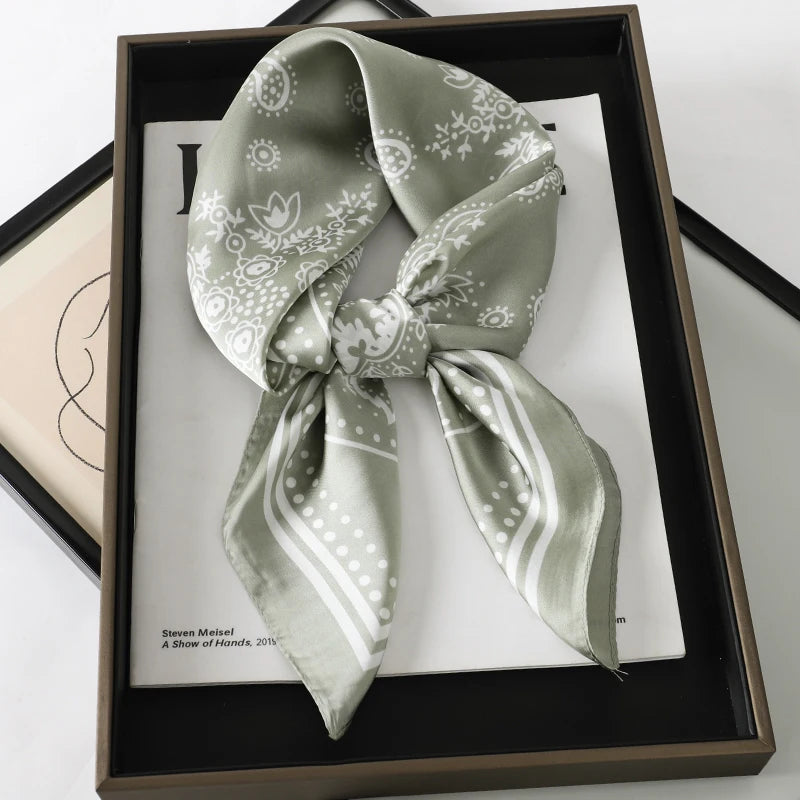 Elegant Silk Floral Hairbands and Neck Scarves - Smarsty