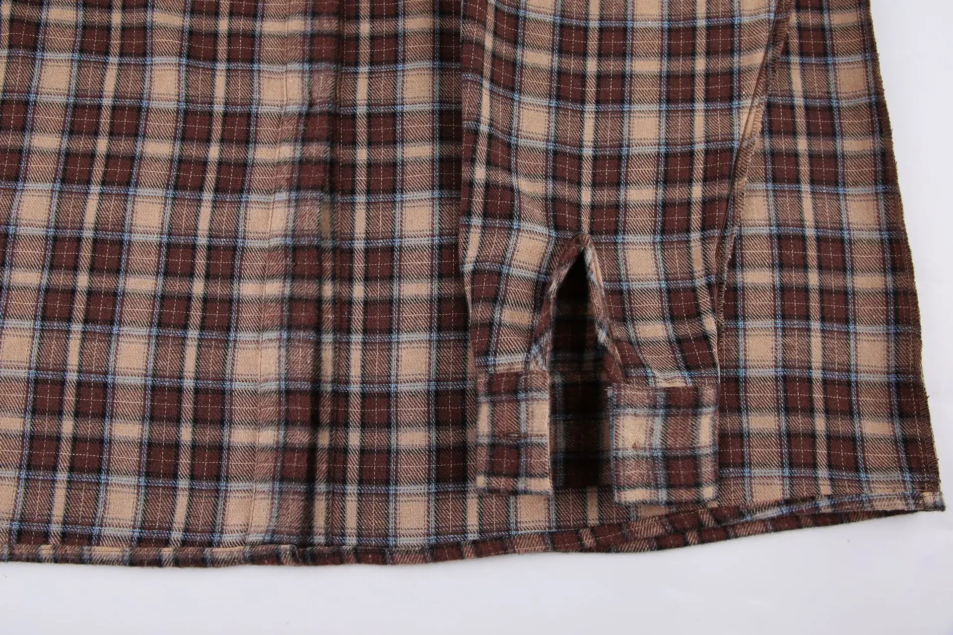Spring Autumn Vintage Plaid Checkered Shirt Women's Long Sleeve Blouse Loose Single Breasted Casual Shirt - Smarsty