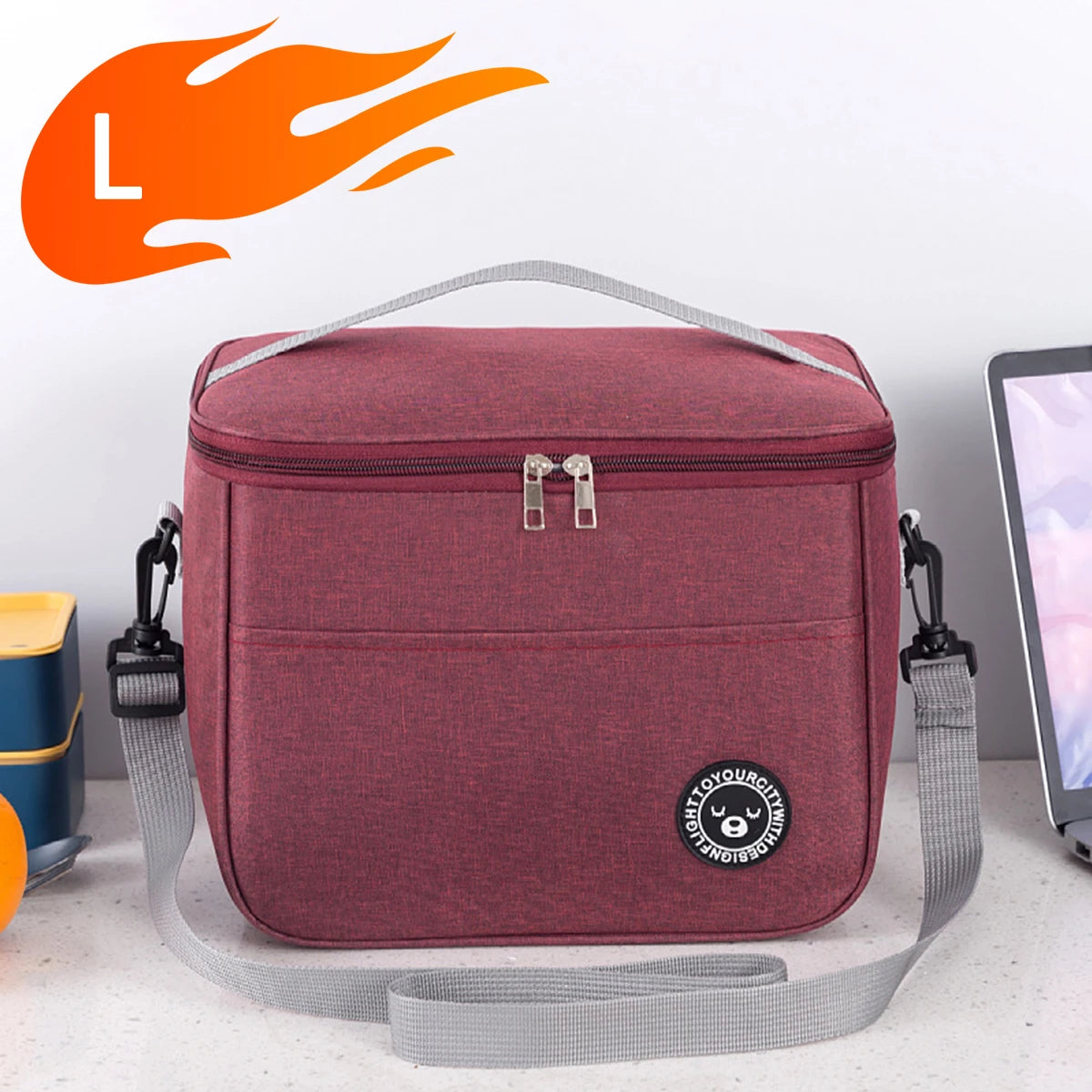 Insulated Lunch Bag With Shoulder Strap Waterproof Design - Smarsty