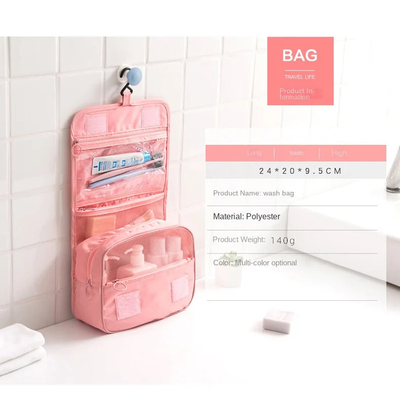 Waterproof Travel Makeup Bag Organizer For Women With Hook - Smarsty