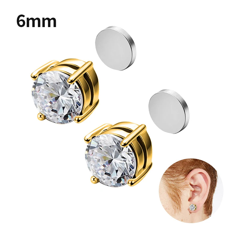 Fashion Crystal Magnetic Clip Earrings for Men and Women - Smarsty