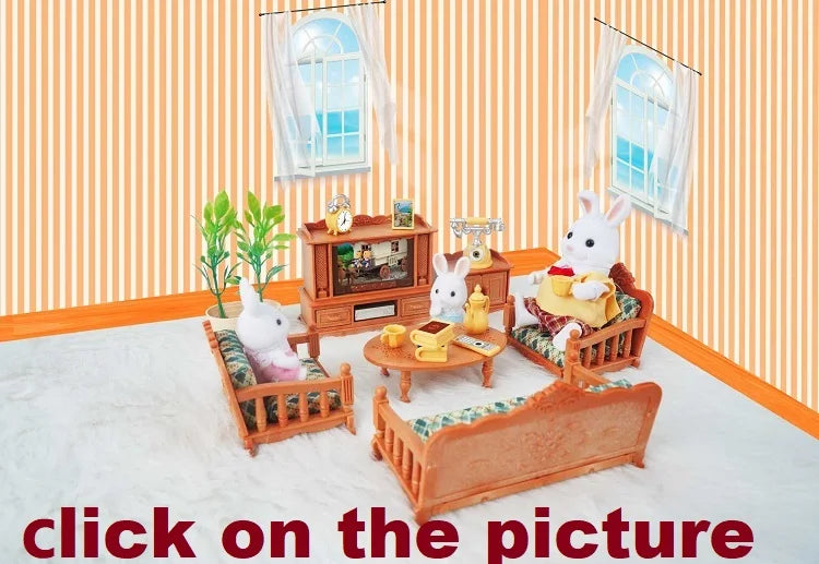 Original Toys Miniature Items Furniture Family Toys Dollhouse LivingRoom Bathroom Kitchen Set Pretend Creative Ideas Kids Toys by Smarsty