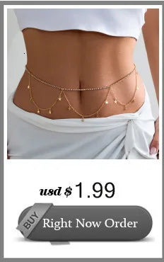 PuRui Sexy Crystal Glass Belly Chain for Women - Smarsty