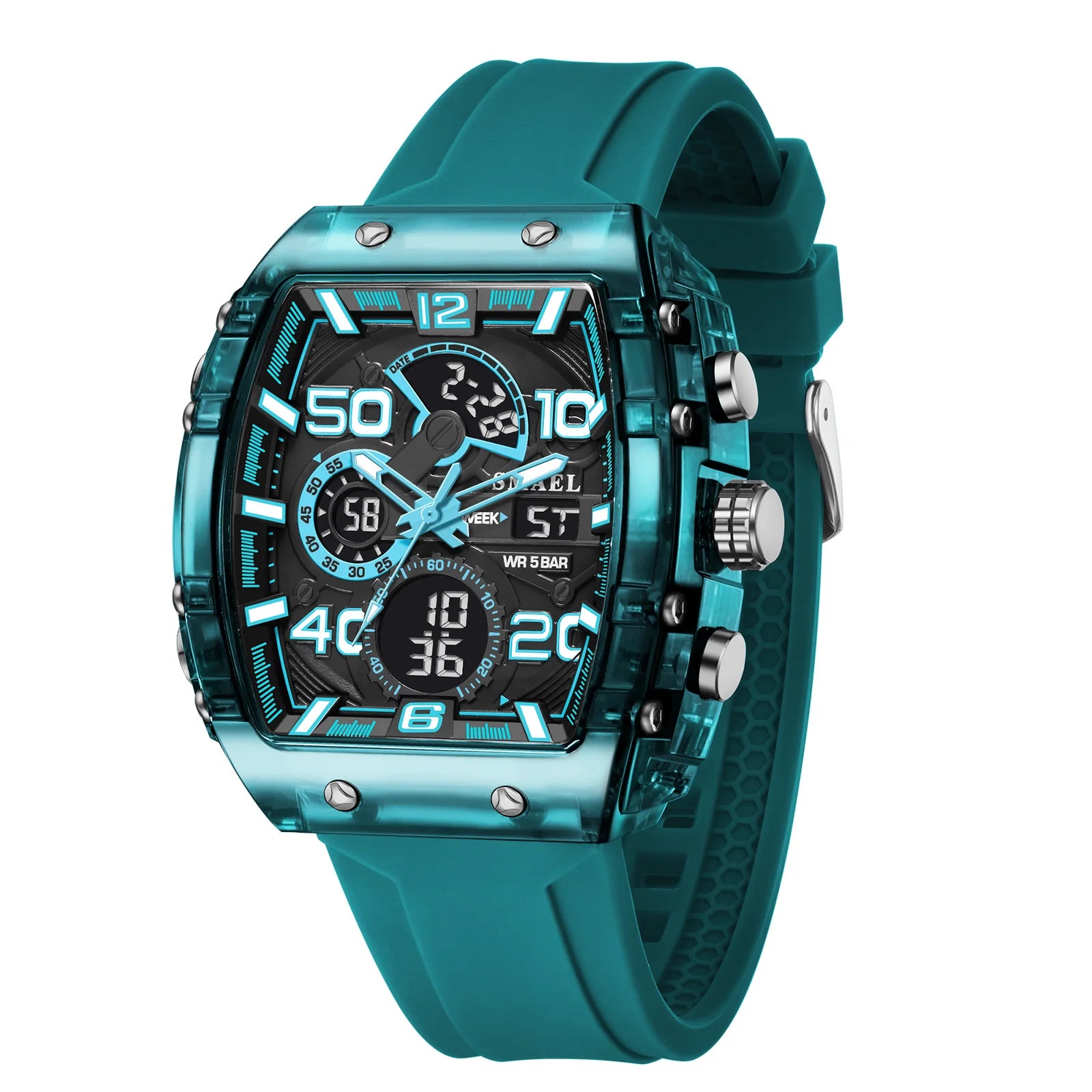 SMAEL 8109 Waterproof Luminous Dual Display Watch - Smarsty
