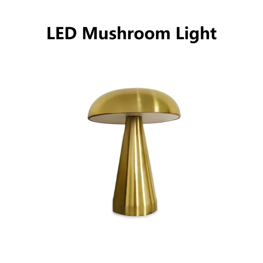 Retro Mushroom LED Touch Sensor Table Lamp for Bedroom Decor - Smarsty