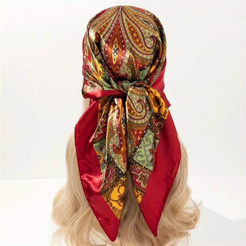 Luxury Satin Silk Scarf for Women Sun Protection - Smarsty
