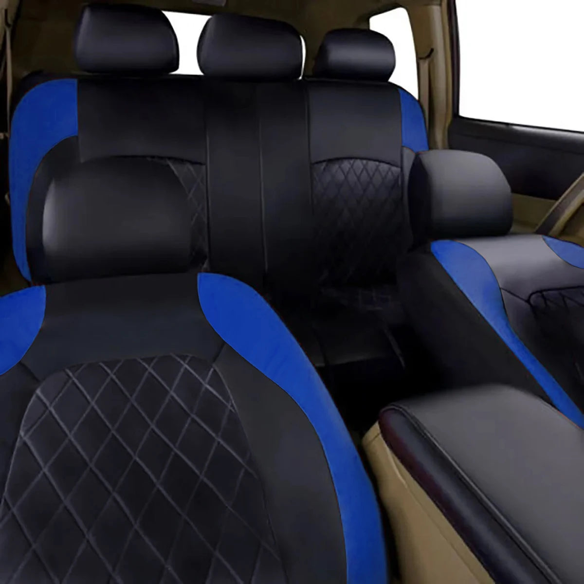 All Season Quilted PU Leather Car Seat Cover Waterproof - Smarsty