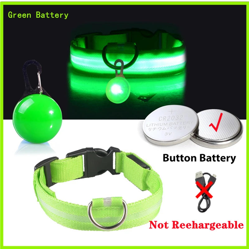 USB Charging Bright LED Dog Collar for Night Safety - Smarsty