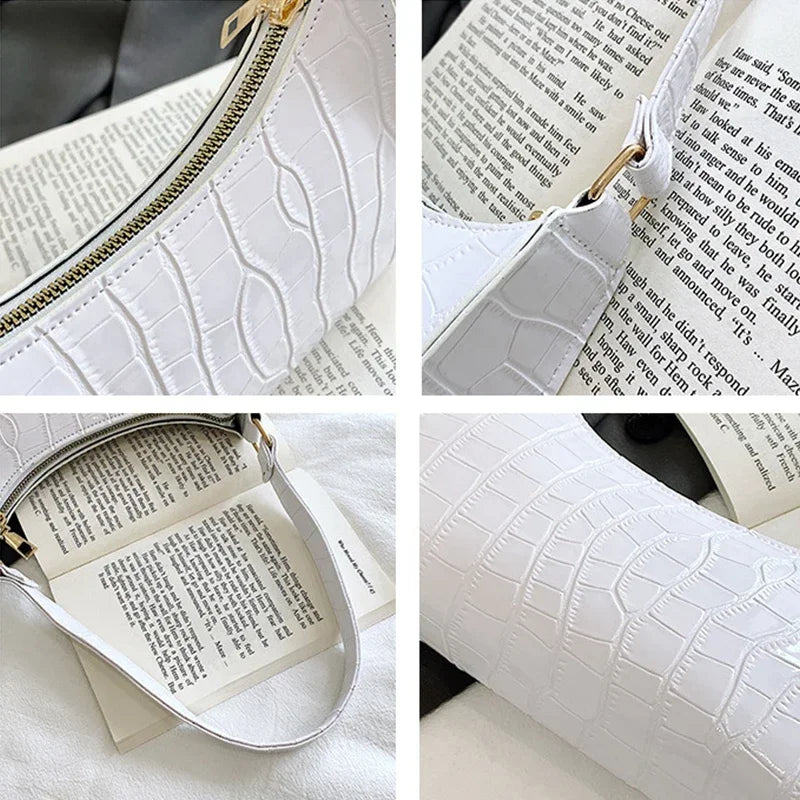 Retro Alligator Print PU Leather Small Women Handbag - Smarsty