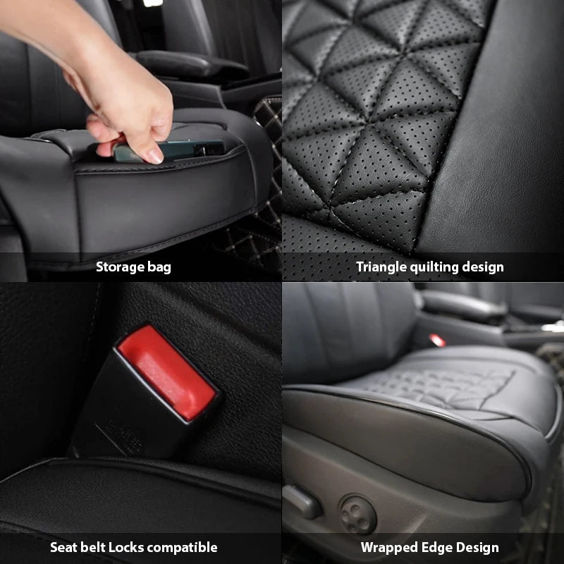 PU Leather Front Car Seat Cover Memory Foam Cushion - Smarsty
