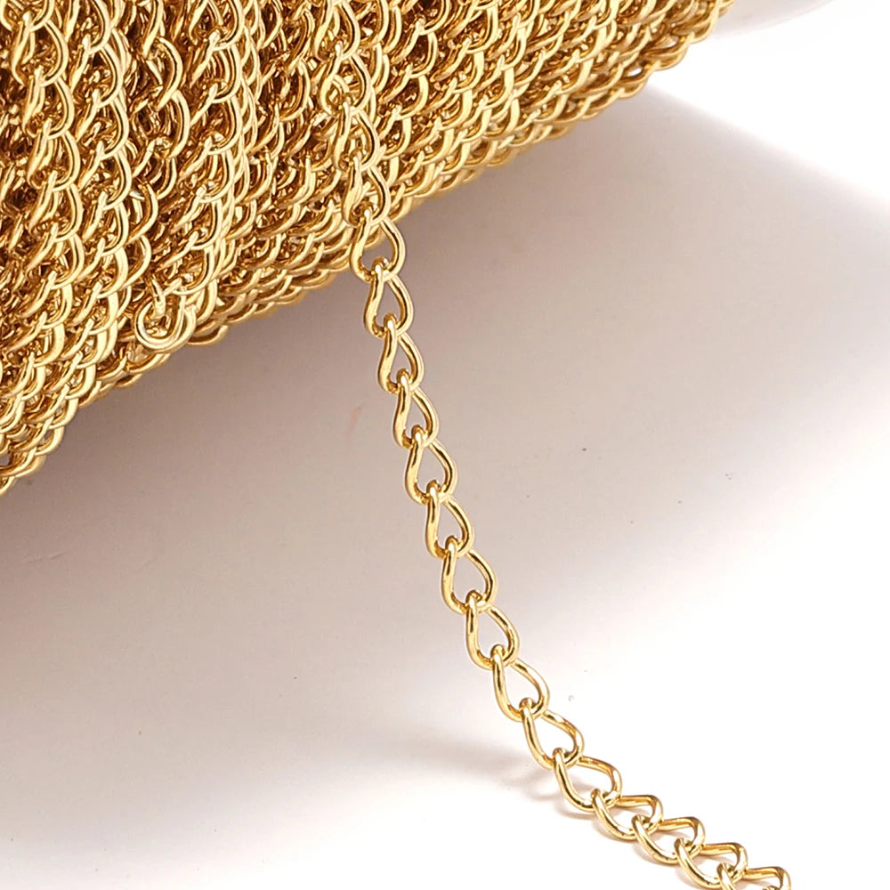 No Fade 2 Meter Stainless Steel Chain For Jewelry Making - Smarsty
