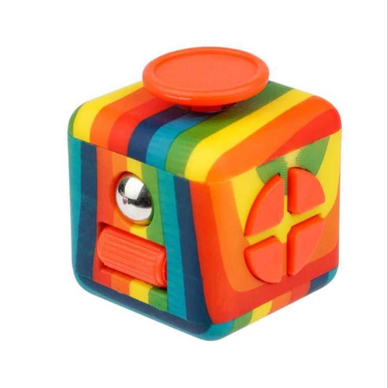 6/12 Sides Cube Decompression Toy Rainbow Stress Relief Autism ADHD OCD Anxiety Sensory Toys Fingertip Desk Toy for Kids Adult by Smarsty
