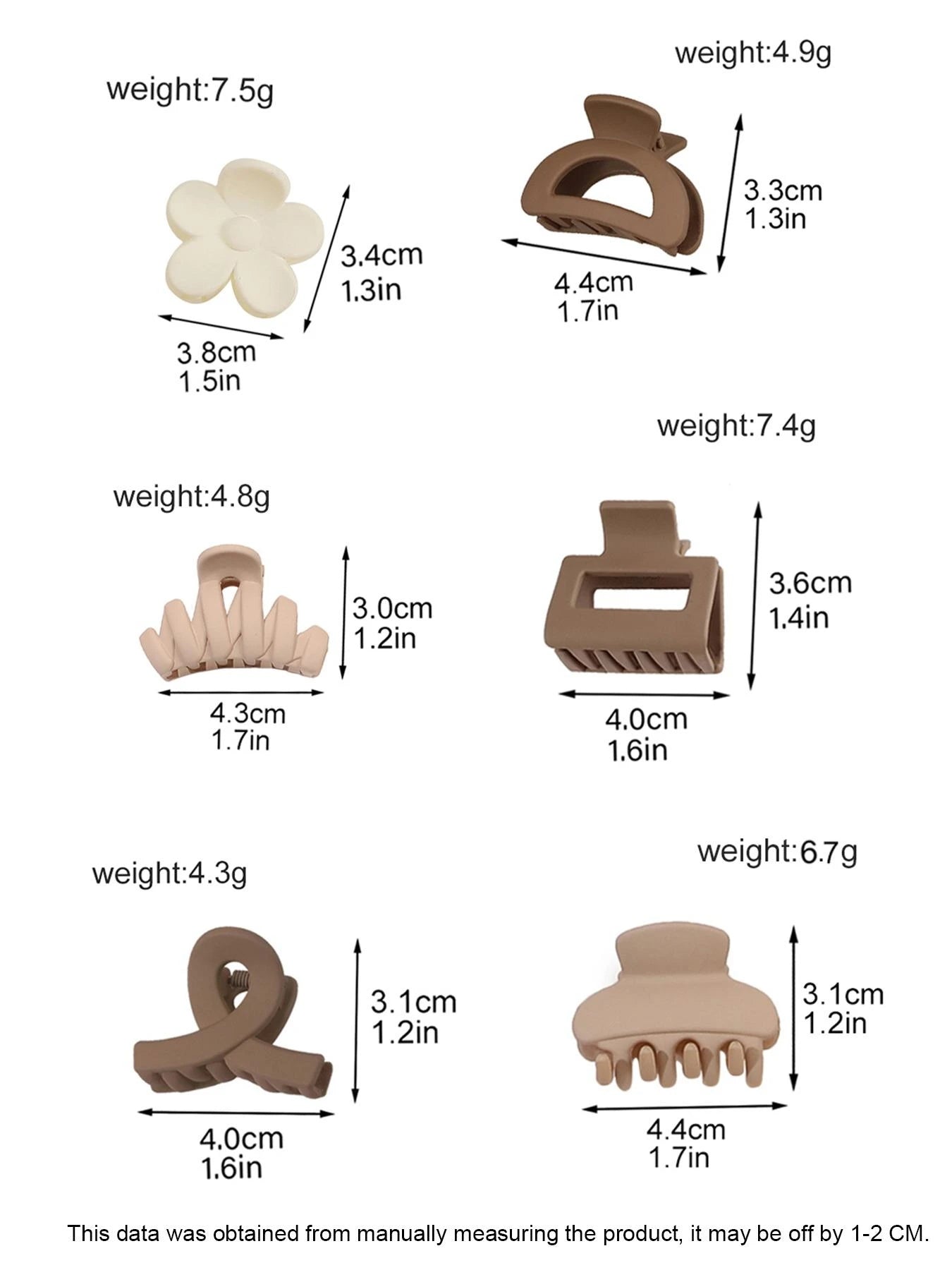 Small Flower Hair Claw Clips For Thin Hair Secure Hold - Smarsty