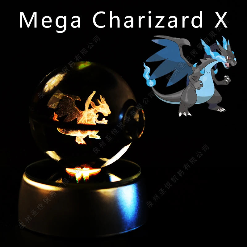 3D Pokemon Crystal Ball Night Light Lamp - Smarsty