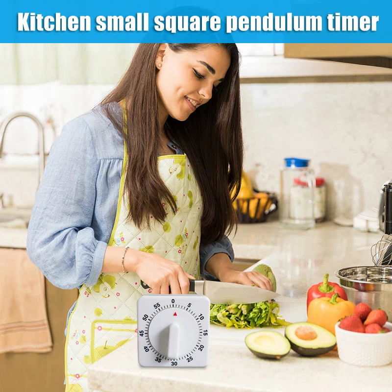 Kitchen Square Timer 60 Minutes Analog Timer Reminder For Kitchen crisp Square Timer Kitchen 60 Minutes Analog Timer by Smarsty