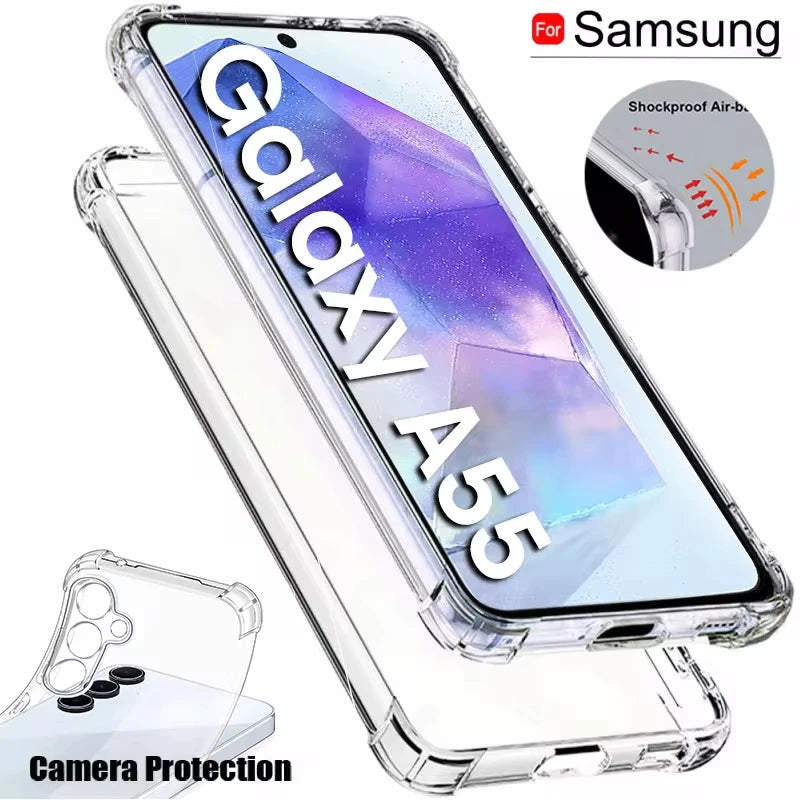 Smarsty Shockproof Case For A56 A55 A54 5G With Clear Shell -