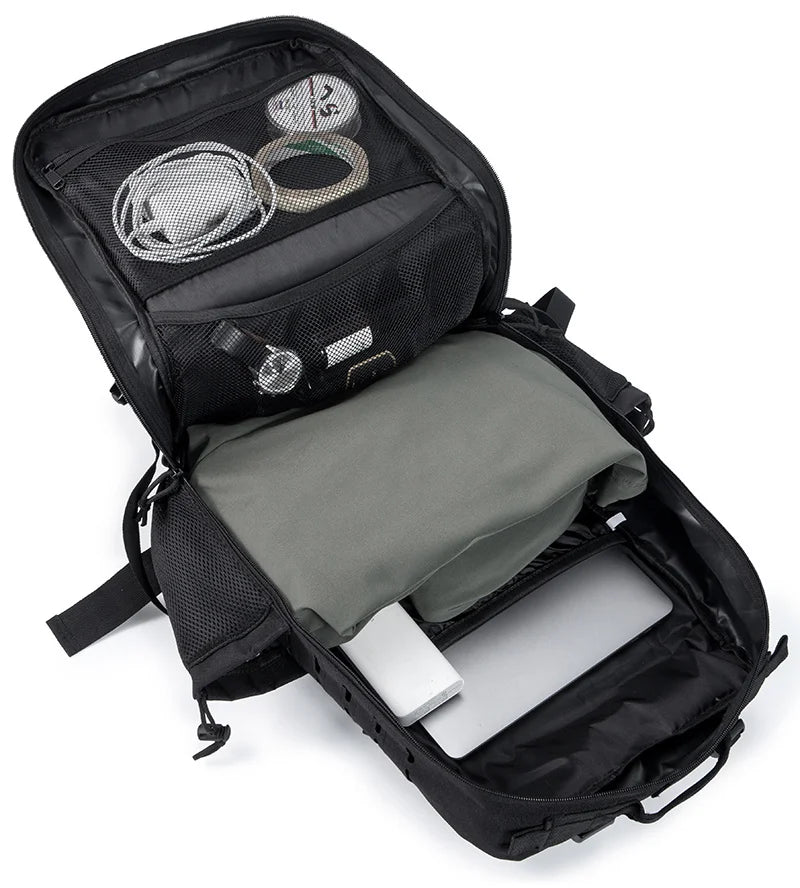 45L Tactical Backpack survival Bag Hunting MOLLE Backpack GYM For Men EDC Outdoor Hiking Rucksack Witch Bottle Holder - Smarsty