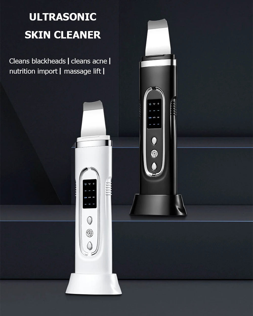 Ultrasonic Skin Scrubber for Deep Cleansing and Rejuvenation - Smarsty