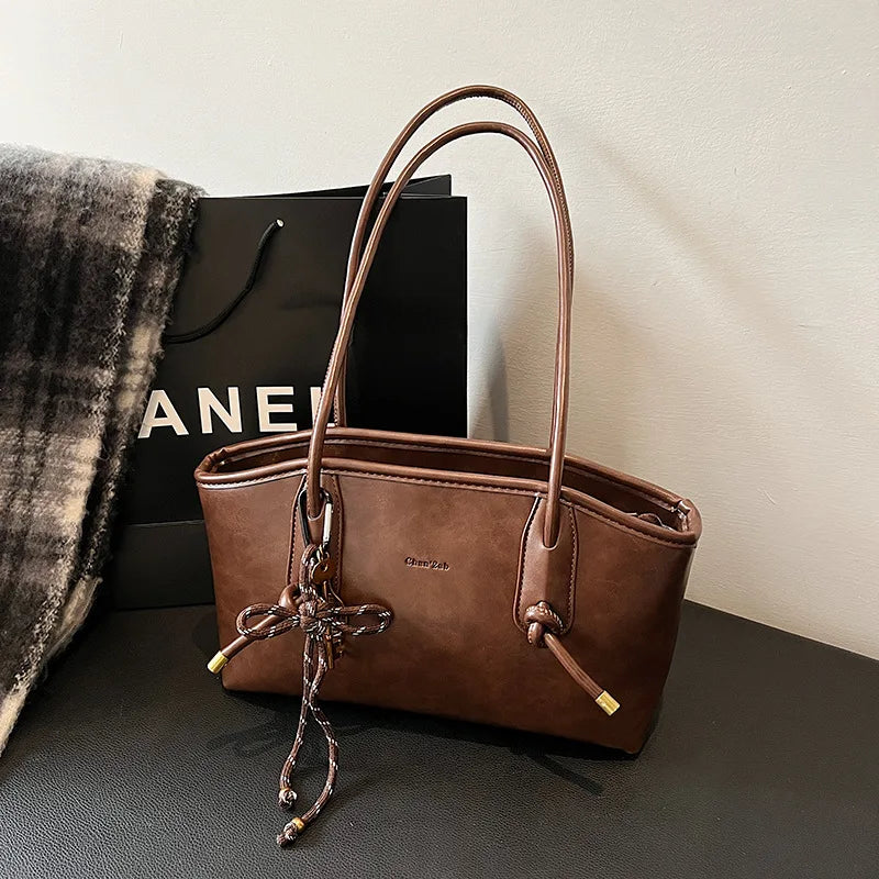 PU Leather Shoulder Bag For Women Versatile Crossbody Tote - Smarsty