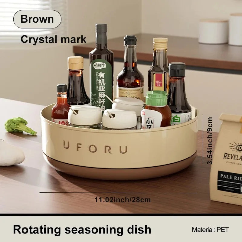 Multifunctional Adjustable Kitchen Rack, Large Capacity Condiment Box Storage , Plastic Material Tabletop Fruit Platter