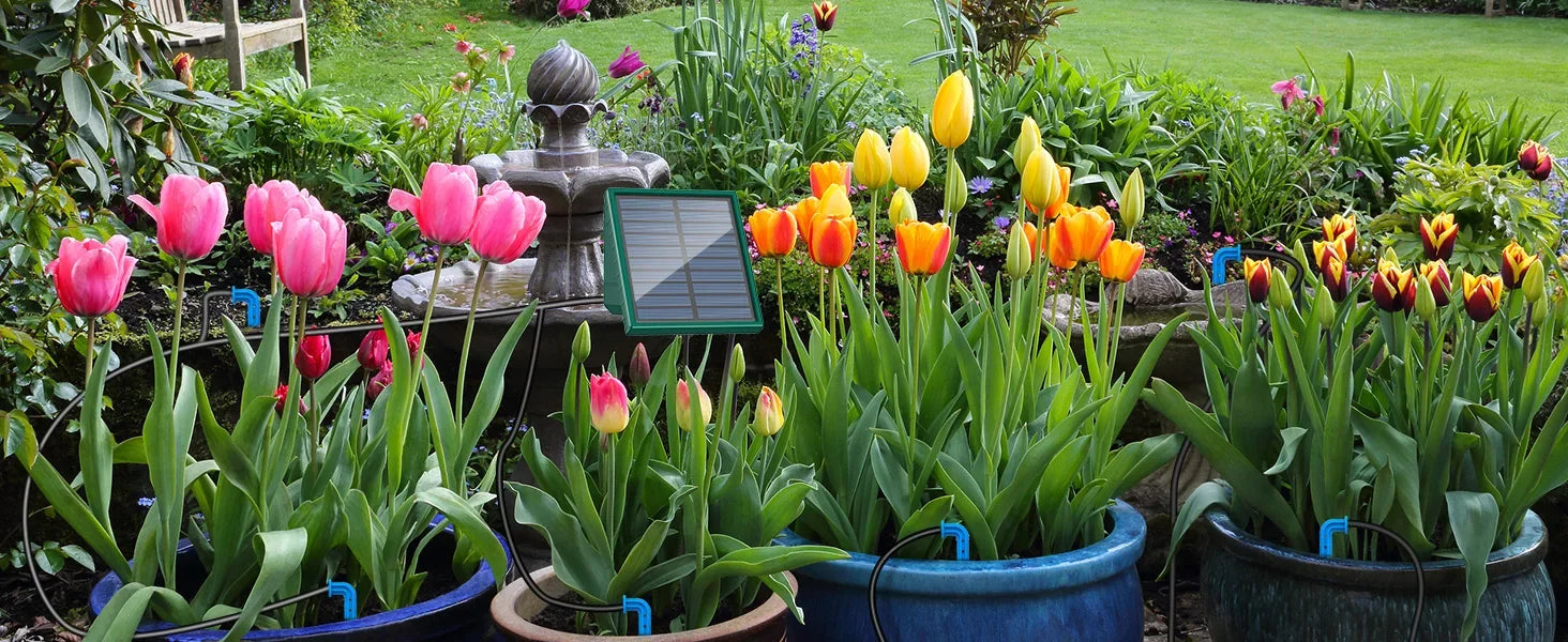 Solar Powered Automatic Drip Irrigation System for Gardens - Smarsty
