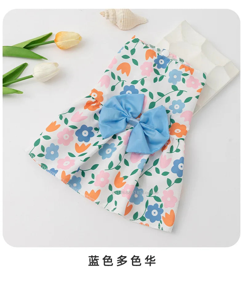 Small Dog Flower Princess Dress for Summer Fun - Smarsty