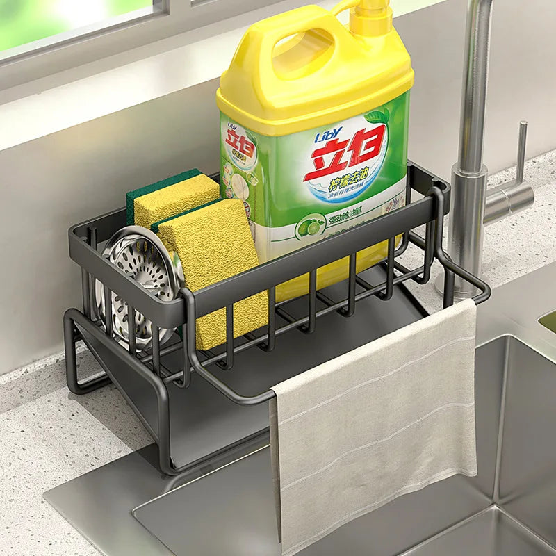 Stainless Steel Kitchen Sink Drain Rack Organizer - Smarsty