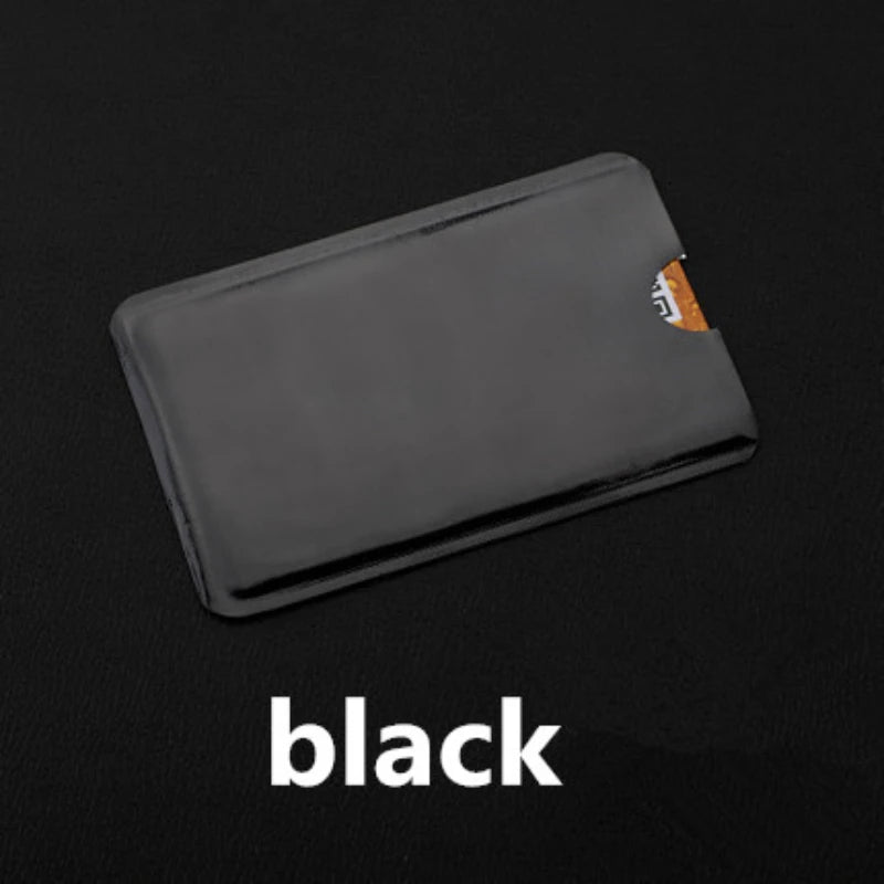 10pcs Anti Rfid Credit Card Holder Blocking Reader Lock Blocker Bank Cards Protector Shielding Bag Colorful Anti-theft Card Case
