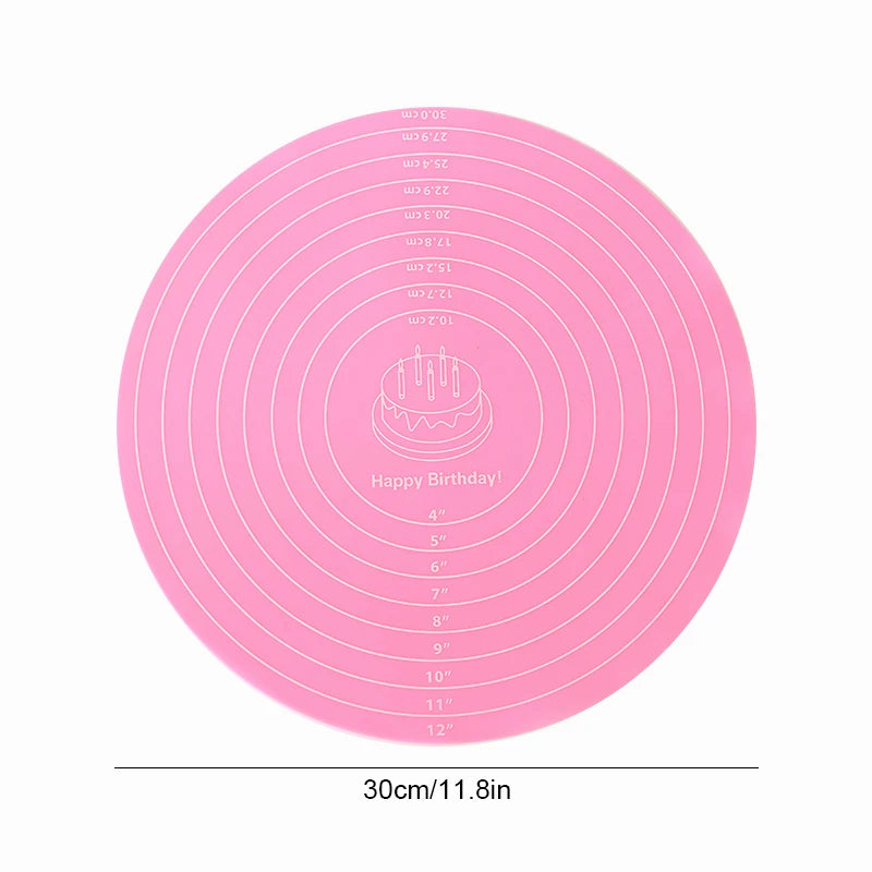 FAIS DU Non-Stick Cake Turntable with Silicone Mat - Smarsty