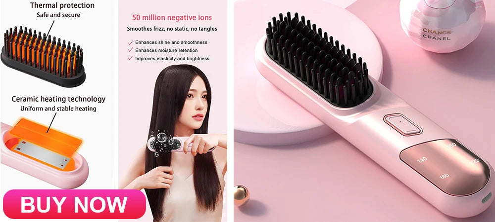 Cordless Beard Straightener Brush for Fast Styling - Smarsty