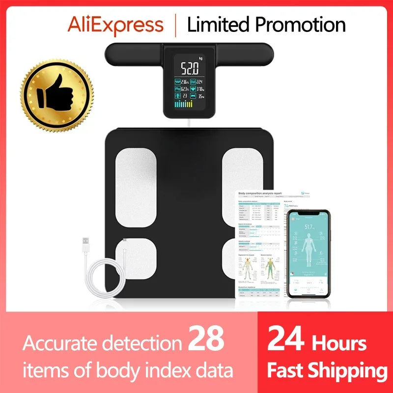 Smart Kitchen Scale Stainless Steel Food Calorie Protein Fat Carbs Nutritional Calculator 11LB/5kg Weight for Healthy Cooking
