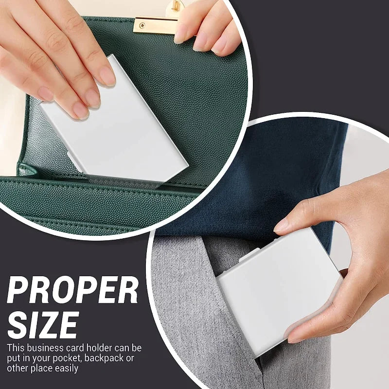 Anti-Scan ANTI RFID Blocking 6 Cards Aluminum Metal ID Bank Credit Card Holder Slim Wallet Case Business Card Protection Holder
