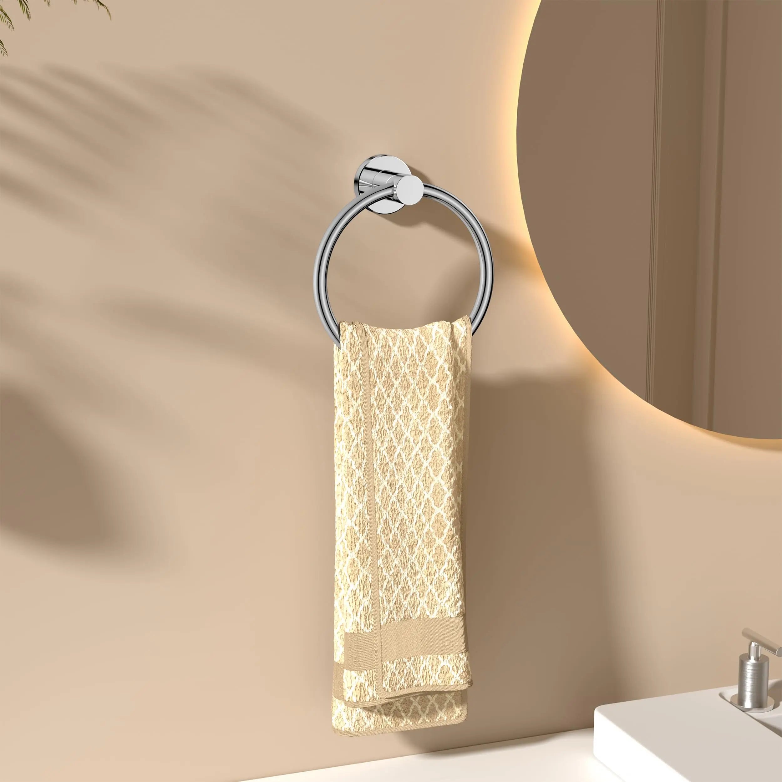 Modern Stainless Steel Towel Ring for Easy Storage - Smarsty