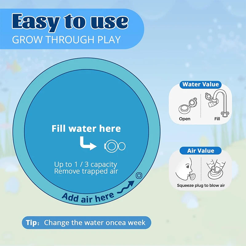 Inflatable Pet Water Play Mat for Cats and Dogs - Smarsty