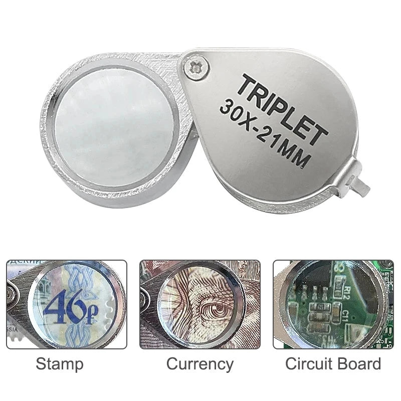 30X Pocket Loupe Magnifier for Jewelry Inspection - Smarsty