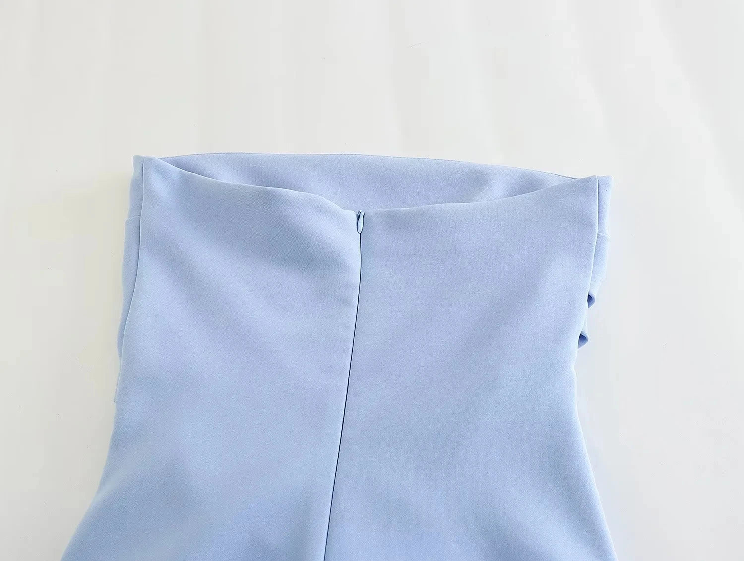 TRAF Dress Women Off Shoulder Corset Short Dresses Ruched Backless Blue Black White Dress Woman Sexy Bodycon Party Dresses - Smarsty