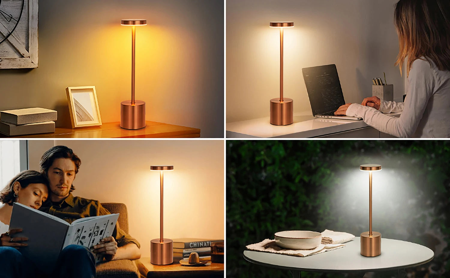 LED Touch Sensor Rechargeable Table Lamp for Reading - Smarsty