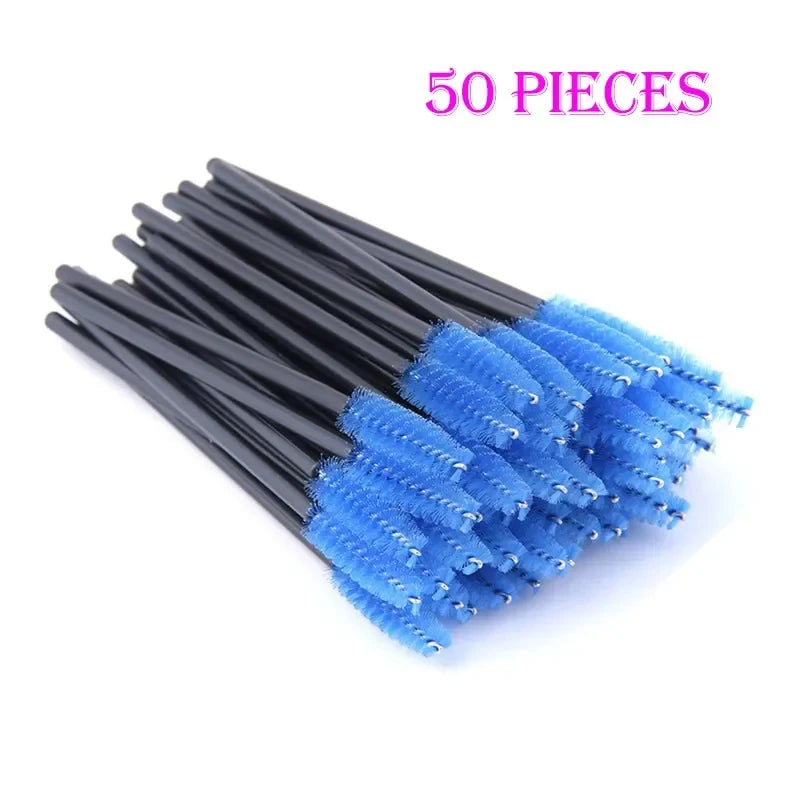 50 Pcs Disposable Eyelash Brushes for Perfect Makeup - Smarsty