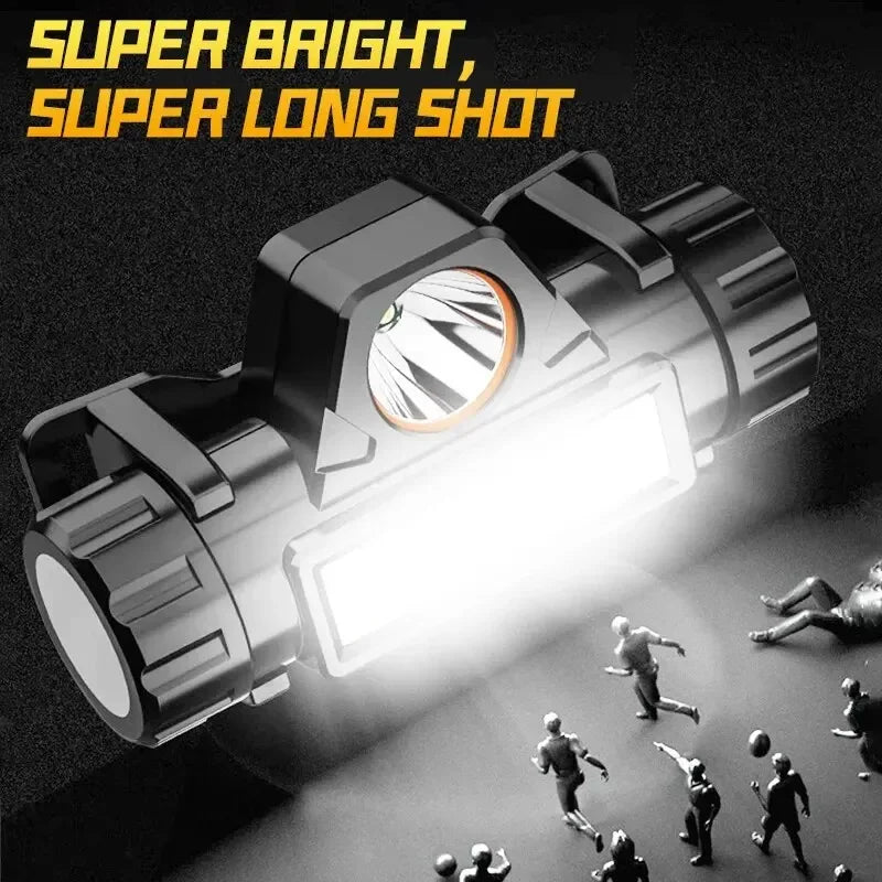 Outdoor Headlights with Long Battery Life and Strong Light LED Night Fishing Charging Head Mounted Magnetic Flashlight - Smarsty