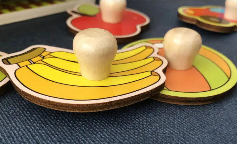 Baby Toys Montessori Wooden Puzzles Children Toys Hand Grab Board Animals Cognition Educational Learning Toys For Kids 1-3 Years