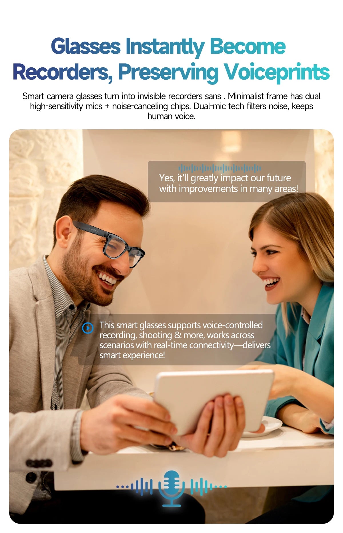 New 800W Camera AI Glasses Men Color-Changing Smart Translation Glasses Photo Video Recording Waterproof Call Smart Sunglasses - Smarsty