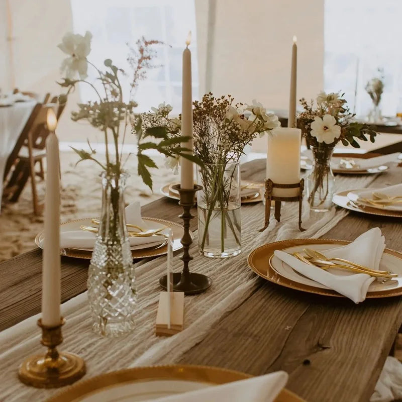 Semi-Sheer Gauze Table Runner for Vintage Weddings - Smarsty