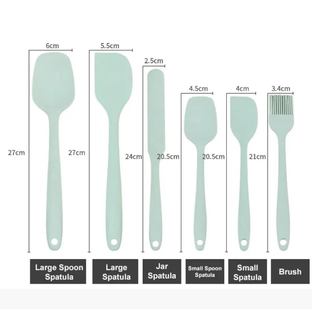 Heat Resistant Silicone Spatula Set for Baking - Smarsty