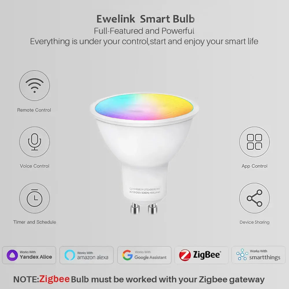 Smart WiFi Zigbee Dimmable LED Bulb for Home Automation - Smarsty