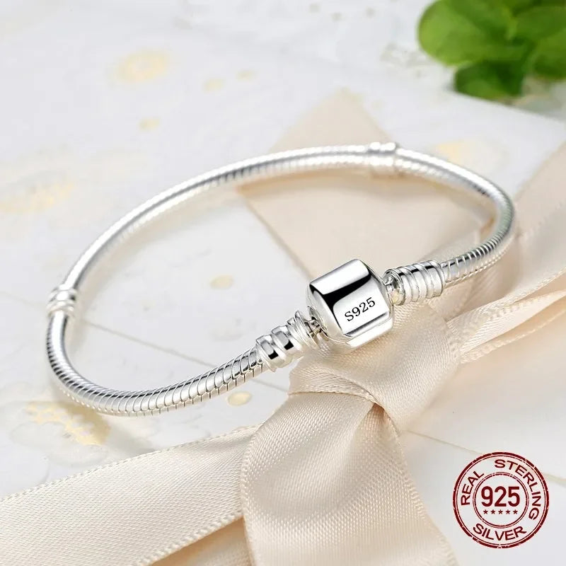 Luxury Handmade 925 Sterling Silver Charm Bracelet for Women - Smarsty
