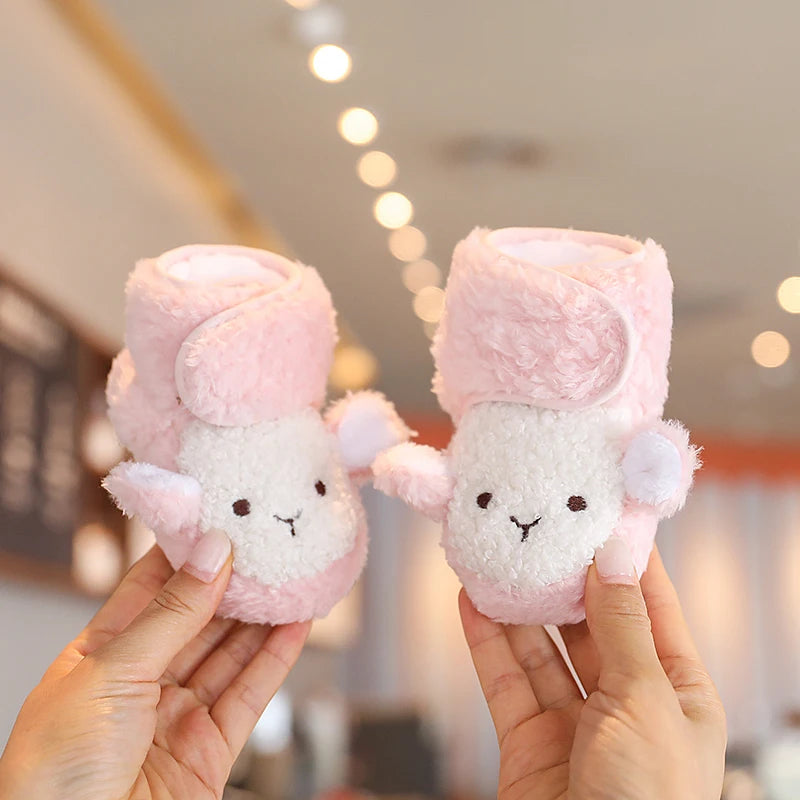 Soft Soled Bear Baby Snow Boots Warm Plush First Walkers - Smarsty