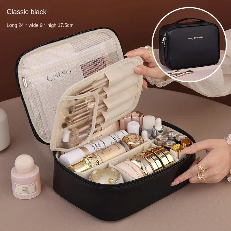 New Women's Cosmetic Bag Portable Storage Bag Large Capacity Luxury makeup bag travel organizer Essentials Toiletry Bag - Smarsty